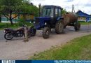 Трактор и мотоцикл столкнулись в Докшицком районе