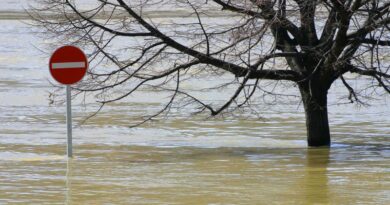 Flooding is off limits sign.