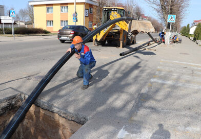 В Докшицах идет реконструкция водопроводной сети на улице Ленинской