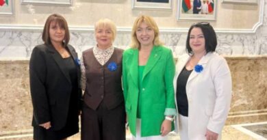 Наталія Бульбенка, Ірына Супранёнак, старшыня грамадскага аб'яднання "Беларускі саюз жанчын" Вольга Шпілеўская і Таццяна Кавалёнак.